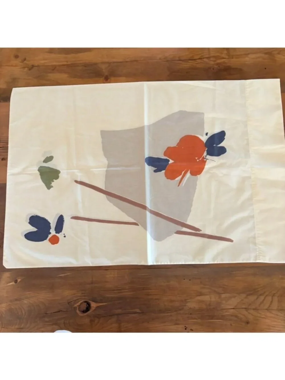 Vintage 1970s Modernist Fieldcrest/Marimekko King Flat & 2 Standard Pillowcases